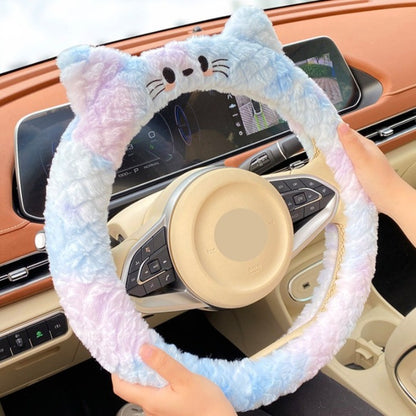 Plush Sweet Kitten Steering Wheel Cover