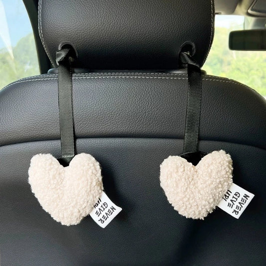 Fluffy Lovely Heart Headrest Hook