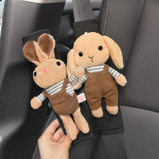 Lovely Bunny Couple Seat Belt Cover