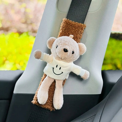 Plush Smile Bear Seat Belt Cover(Bundle Offer)