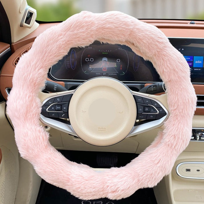 Fluffy Snug Round Steering Wheel Cover