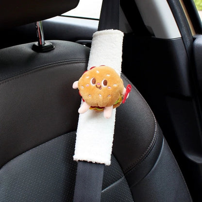 Plush Burger Buddy Seat Belt Cover